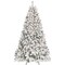 Edge Collections - 8' - White - Fluffy Pre-lit Flocked Christmas Tree - 1 Piece